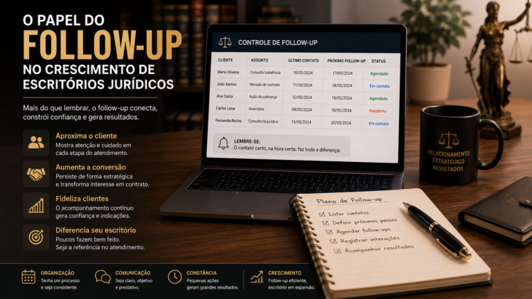 O papel do follow-up no crescimento de escritórios jurídicos