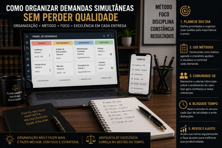 Como organizar demandas simultâneas sem perder qualidade