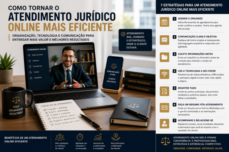 Como tornar o atendimento jurídico online mais eficiente