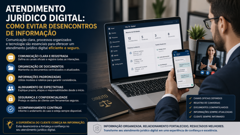 Atendimento jurídico digital: como evitar desencontros de informação