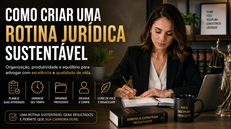 Como criar uma rotina jurídica sustentável