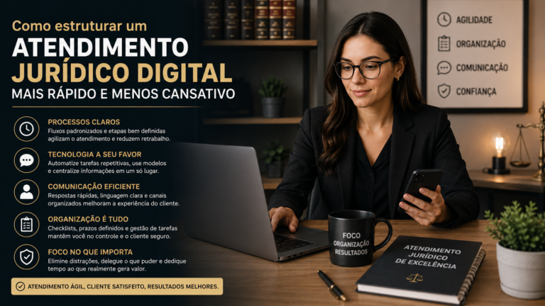 Como estruturar um atendimento jurídico digital mais rápido e menos cansativo