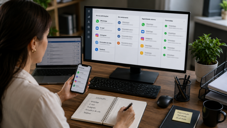 Como organizar solicitações recebidas por diferentes canais de comunicação