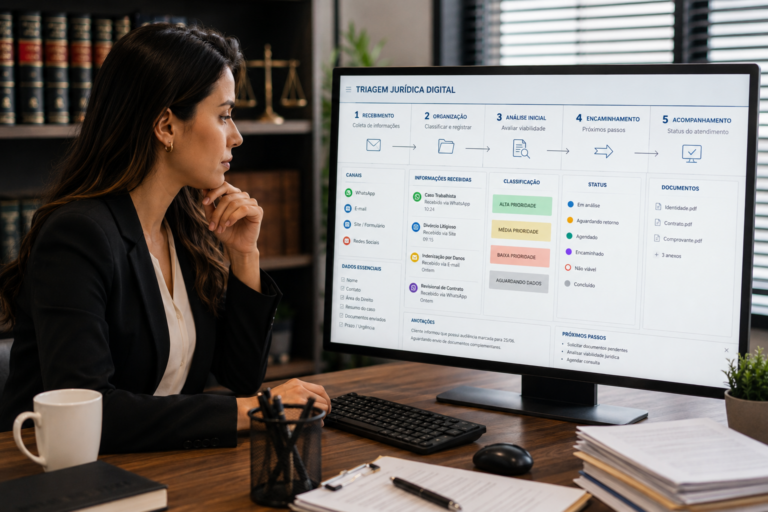 Triagem jurídica digital: como organizar informações recebidas online