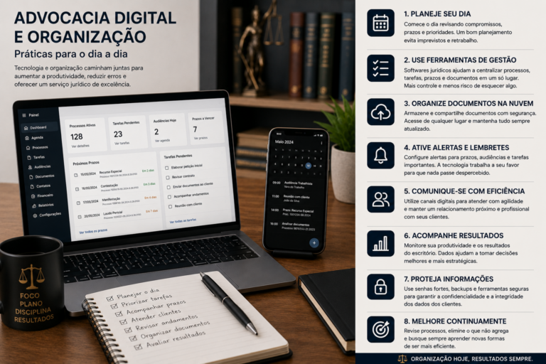 Advocacia digital e organização: práticas para o dia a dia