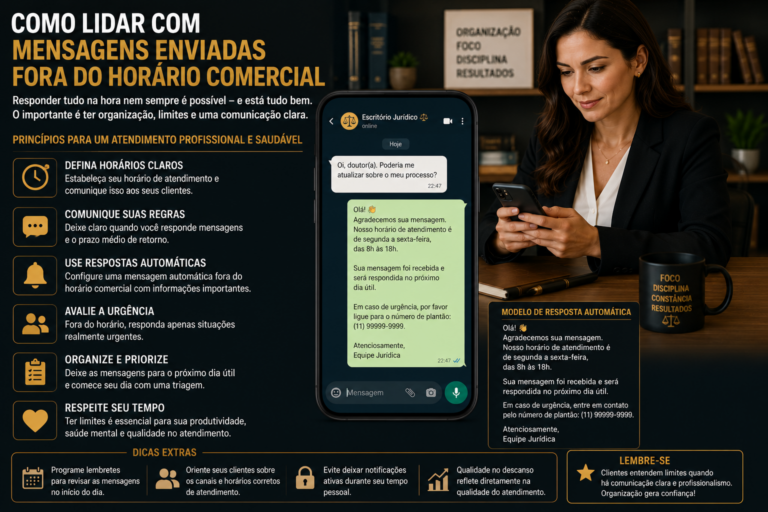 Como lidar com mensagens enviadas fora do horário comercial