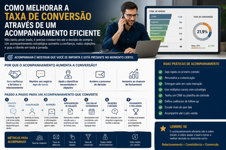 Como melhorar a taxa de conversão através de um acompanhamento eficiente