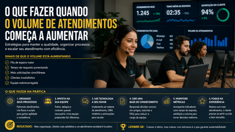 O que fazer quando o volume de atendimentos começa a aumentar