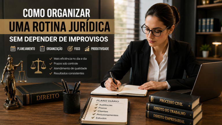 Como organizar uma rotina jurídica sem depender de improvisos