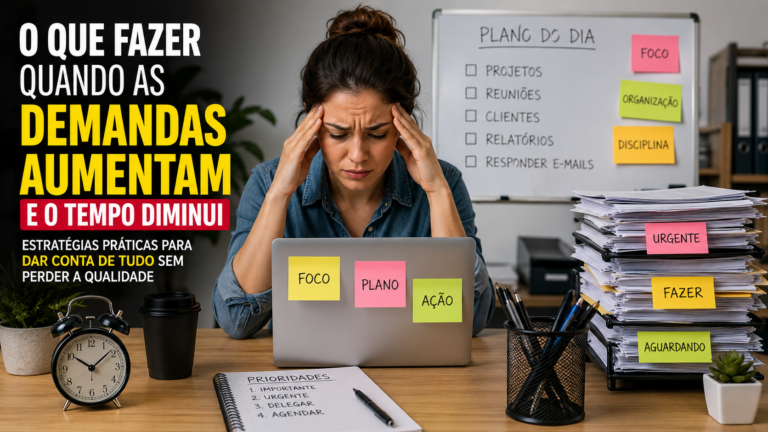 O que fazer quando as demandas aumentam e o tempo diminui