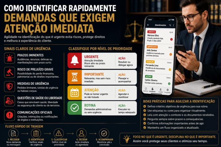 Como identificar rapidamente demandas que exigem atenção imediata