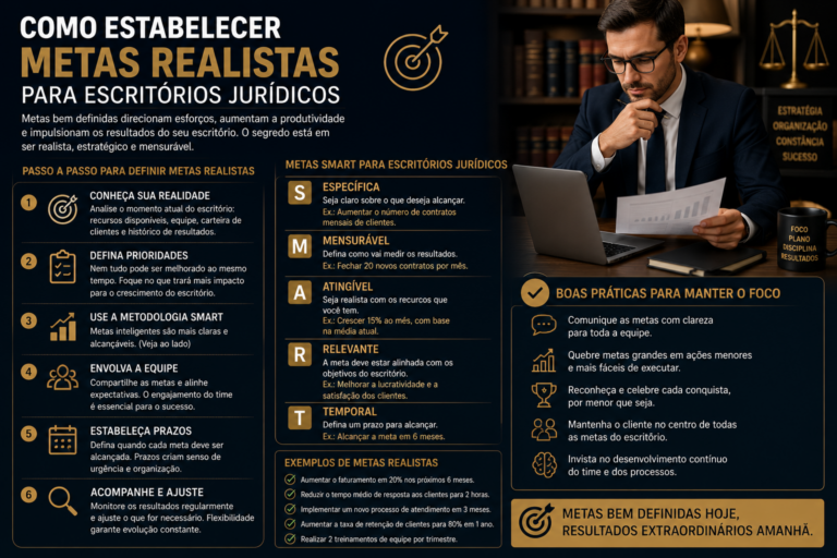 Como estabelecer metas realistas para escritórios jurídicos