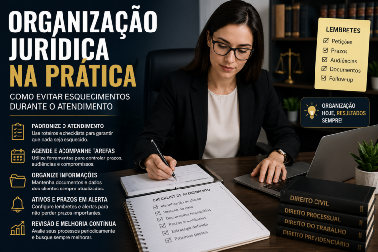 Organização jurídica na prática: como evitar esquecimentos durante o atendimento