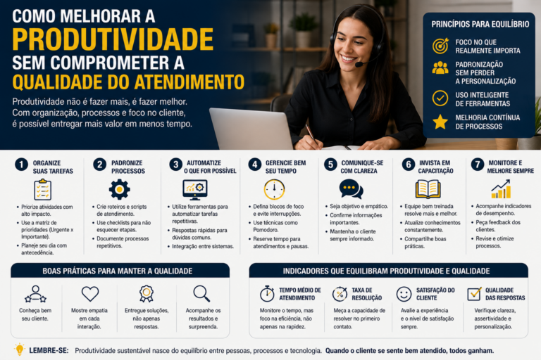 Como melhorar a produtividade sem comprometer a qualidade do atendimento