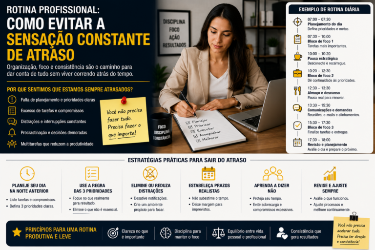 Rotina profissional: como evitar a sensação constante de atraso