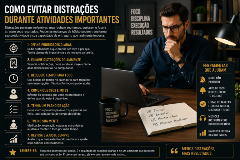 Como evitar distrações durante atividades importantes