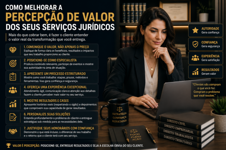 Como melhorar a percepção de valor dos seus serviços jurídicos